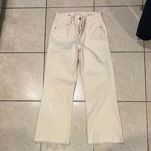 J. Crew Off-White kick out jeans (wide leg)